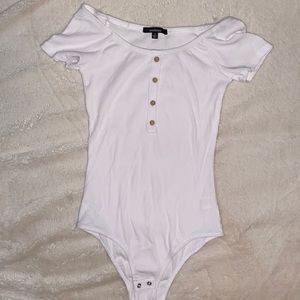 White Button Up Bodysuit